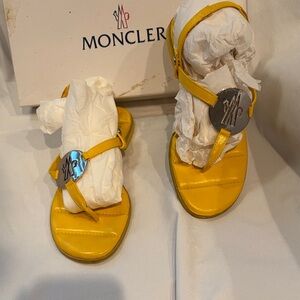 Moncler Kids Bright Yellow Sandals